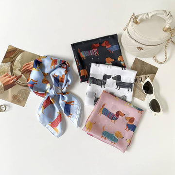 Project Sanctuary: Dachshund Sweater Print Bandana Scarf