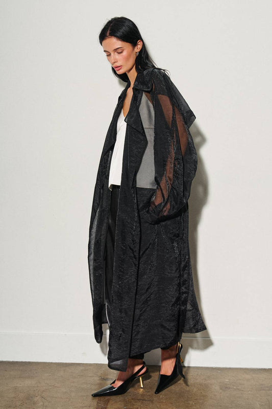 The Sloane Oversized Sheer Trench Coat
