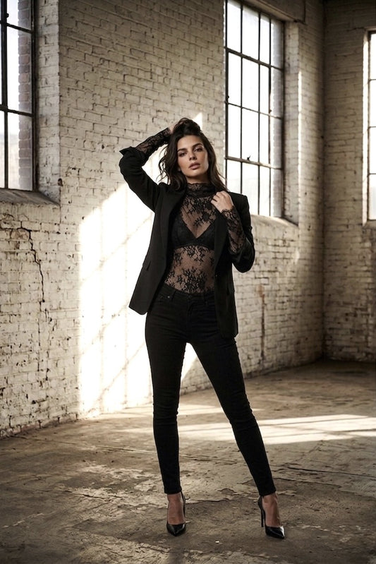 Origin Base Layer Sheer Lace Top