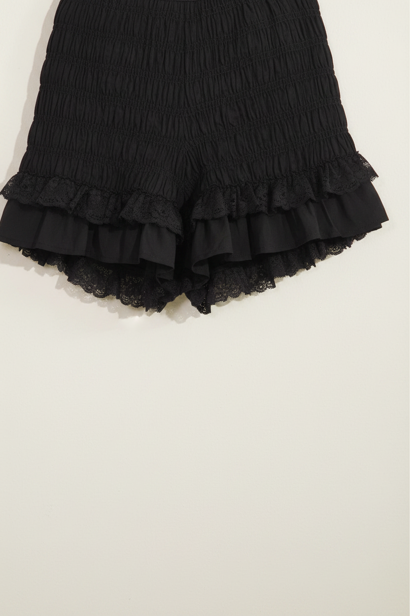 Flat lay lace detail