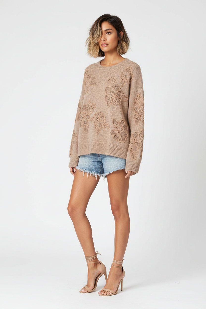 Floral Sweater Outfit - Relaxed
