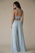 Full body back view, open back + side gaps