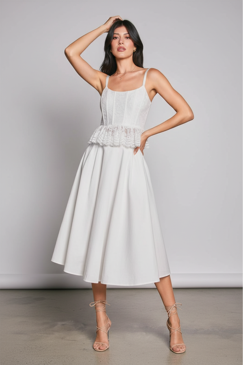 Full body – hand in hair, fierce gaze