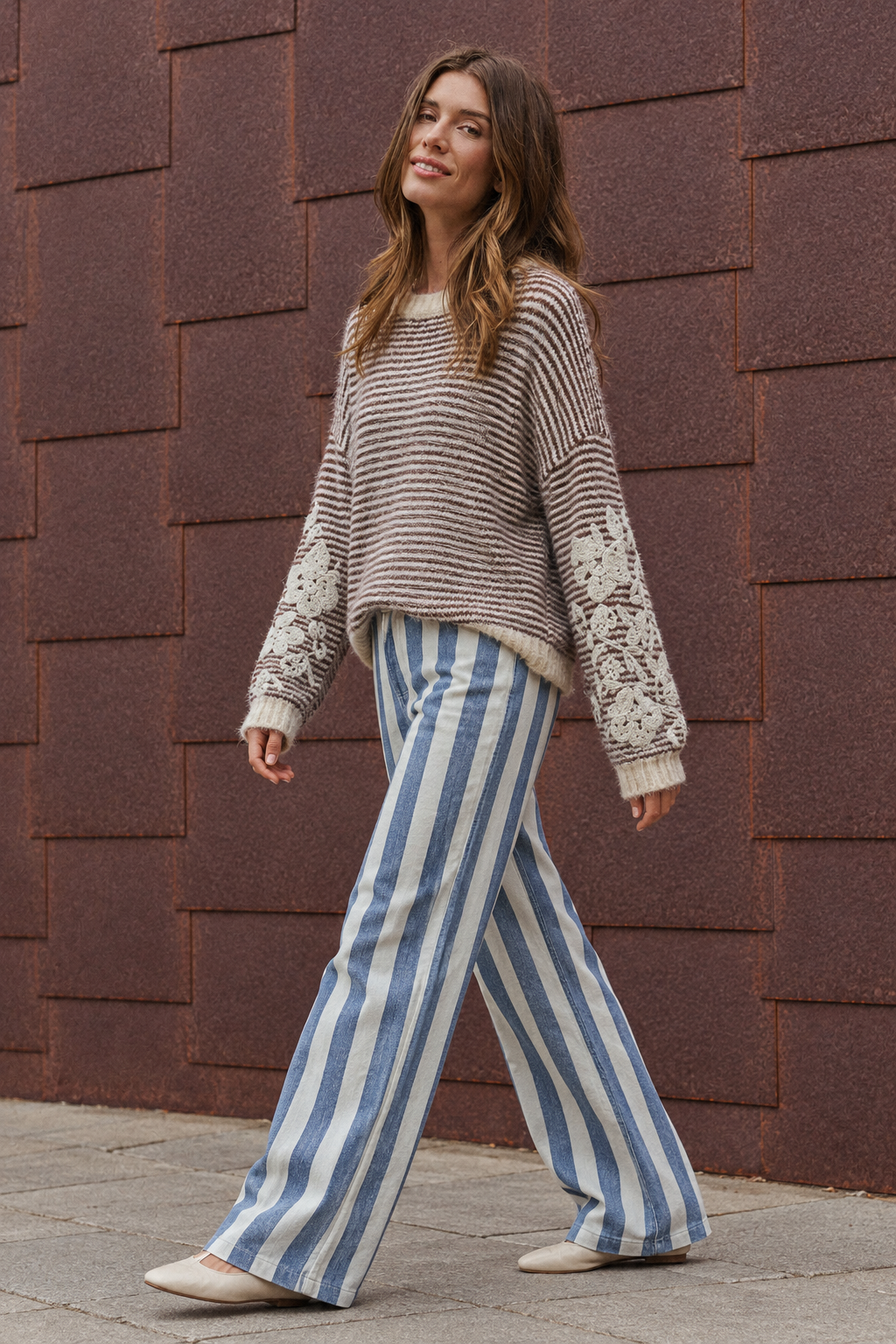 Full-body walking pose