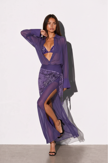 Ashtin Long Sleeve 3-Piece Maxi Dress Set