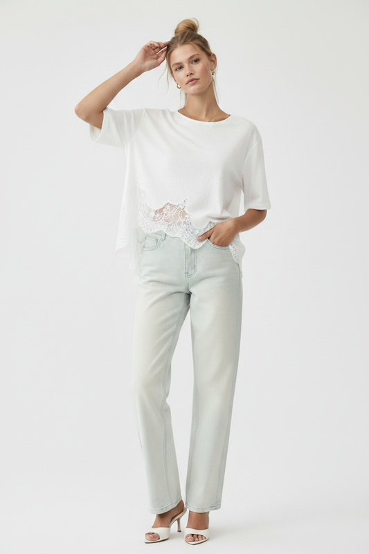Hand touching hair bun, editorial