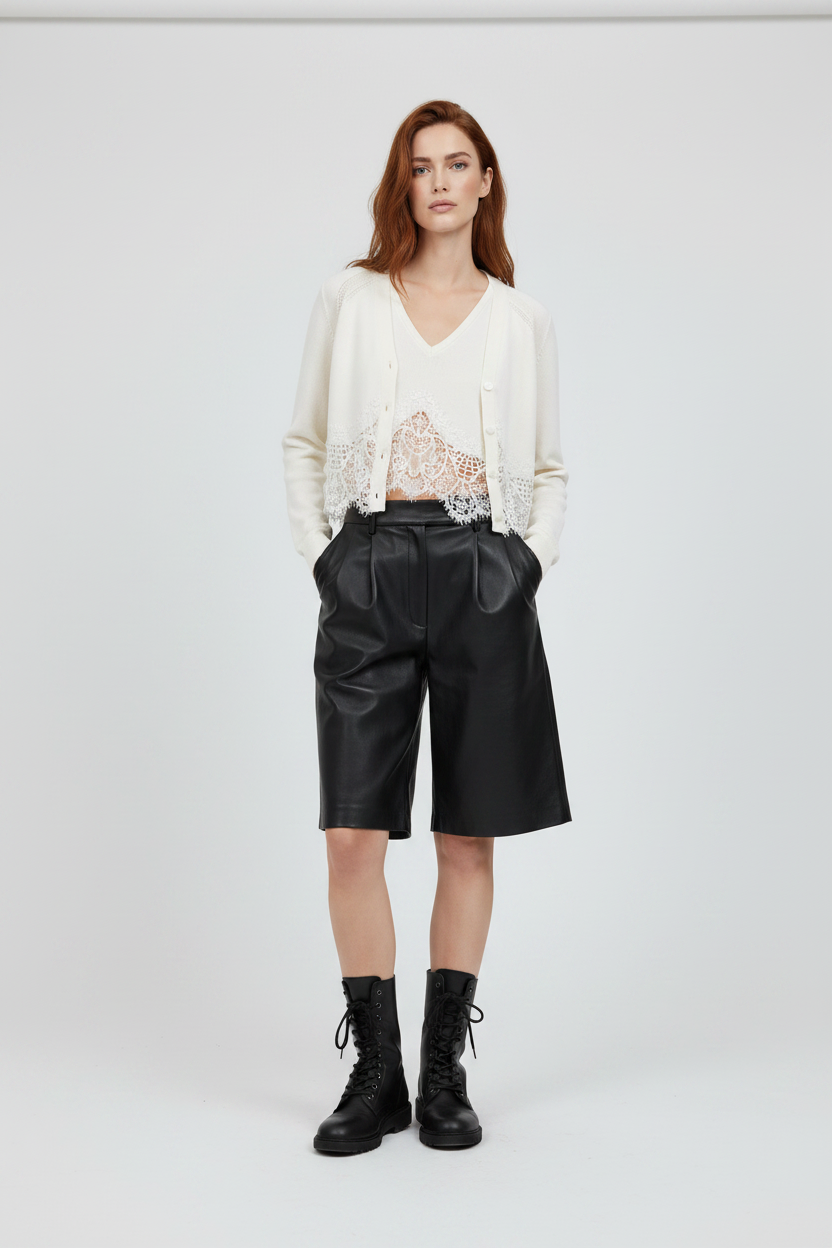 Ivory 7 – Cardigan, hands in pockets