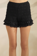 Lace ruffle hem close-up