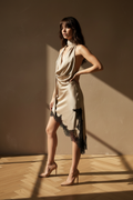Leaning against wall