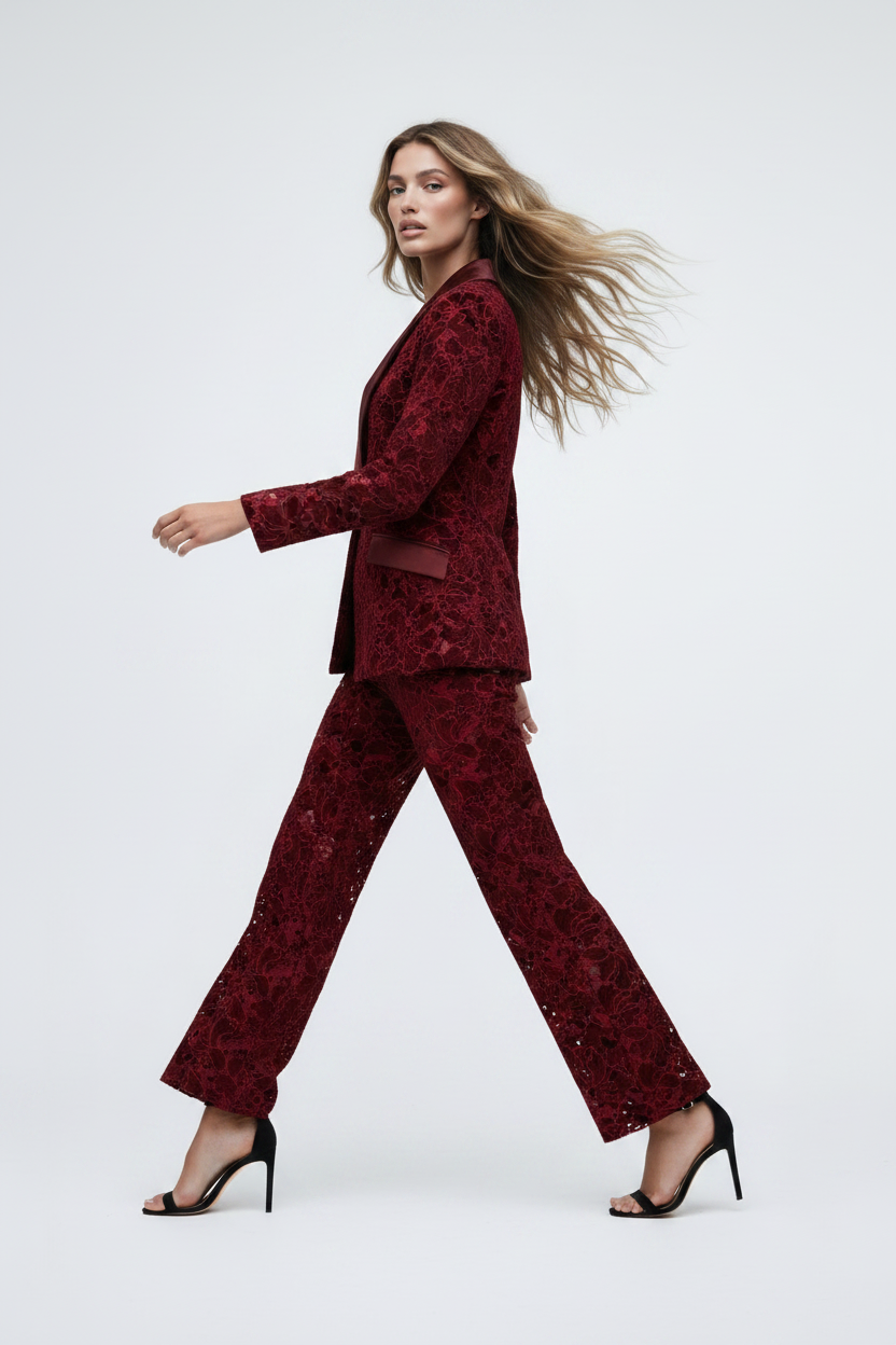Mid-stride, hair in motion