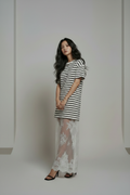 Mixed Media Knit & Lace Dress - Editorial Pose 2
