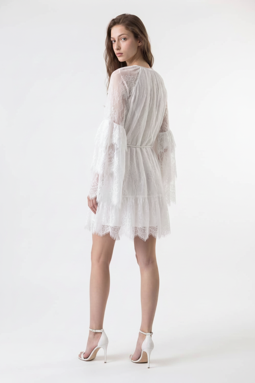 Over shoulder back view