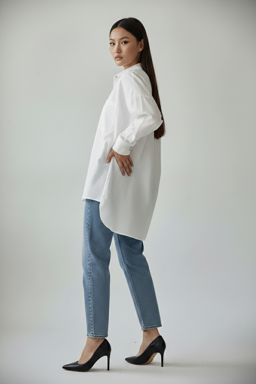 Over-the-shoulder editorial