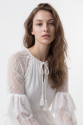 Portrait neckline close-up