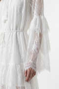 Ruffle sleeve detail