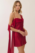 Satin neckline editorial portrait