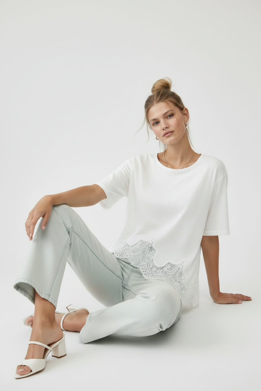 Seated, legs extended, heels forward