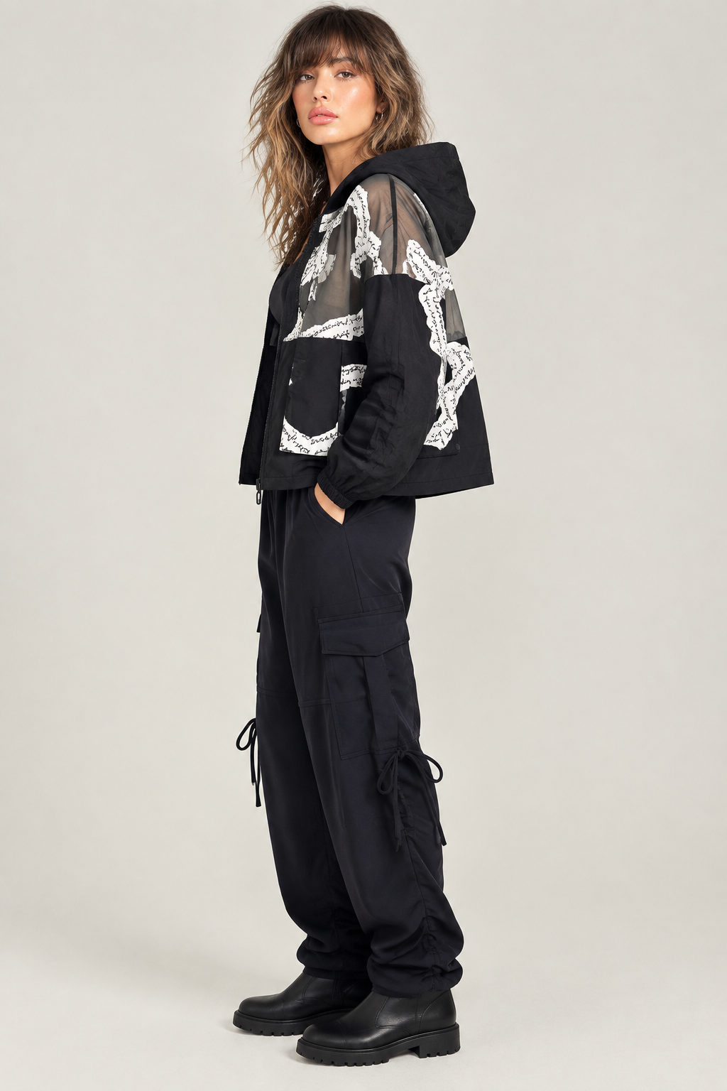 Side-profile studio pose