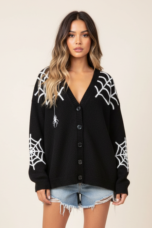 Spider Web Cardigan - Front
