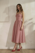 The Meadowbrook Gingham Midi Dress - Editorial