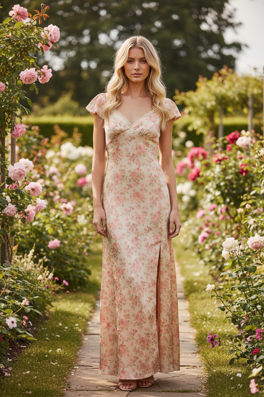 The Porcelain Atelier Botanical Maxi Dress – Fresh Start