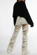 Three-quarter back - black sweater