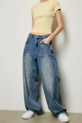 Waist to ankle — pleats & wide leg