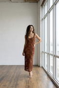 Wanderlust Crochet Maxi - Front Standing