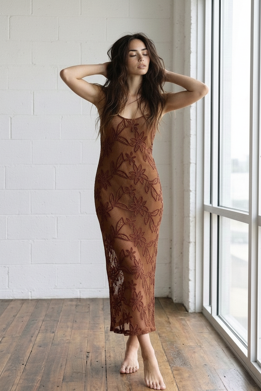 Wanderlust Crochet Maxi - Hair Up