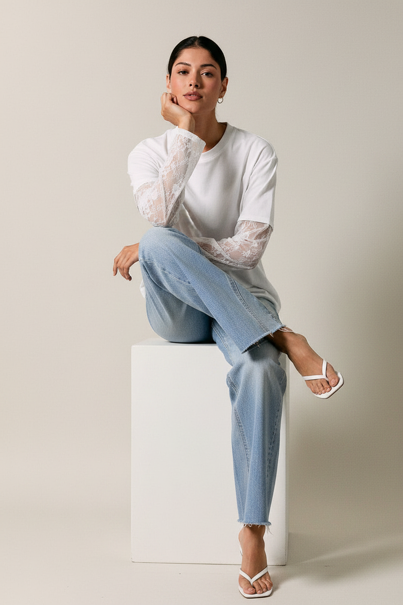 White Seated Sultry