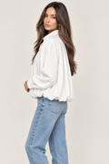 White shirt, side profile